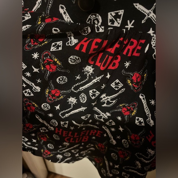 Hot Topic Her Universe Stranger Things Hellfire Club Suspender Skirt Sz Large - Picture 5 of 9